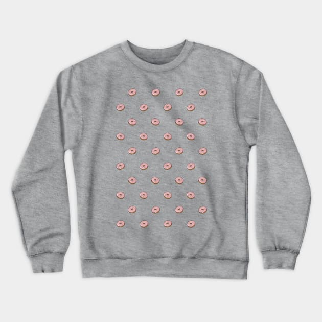 Glazed Donut with Sprinkles Pattern Crewneck Sweatshirt by AlmightyClaire